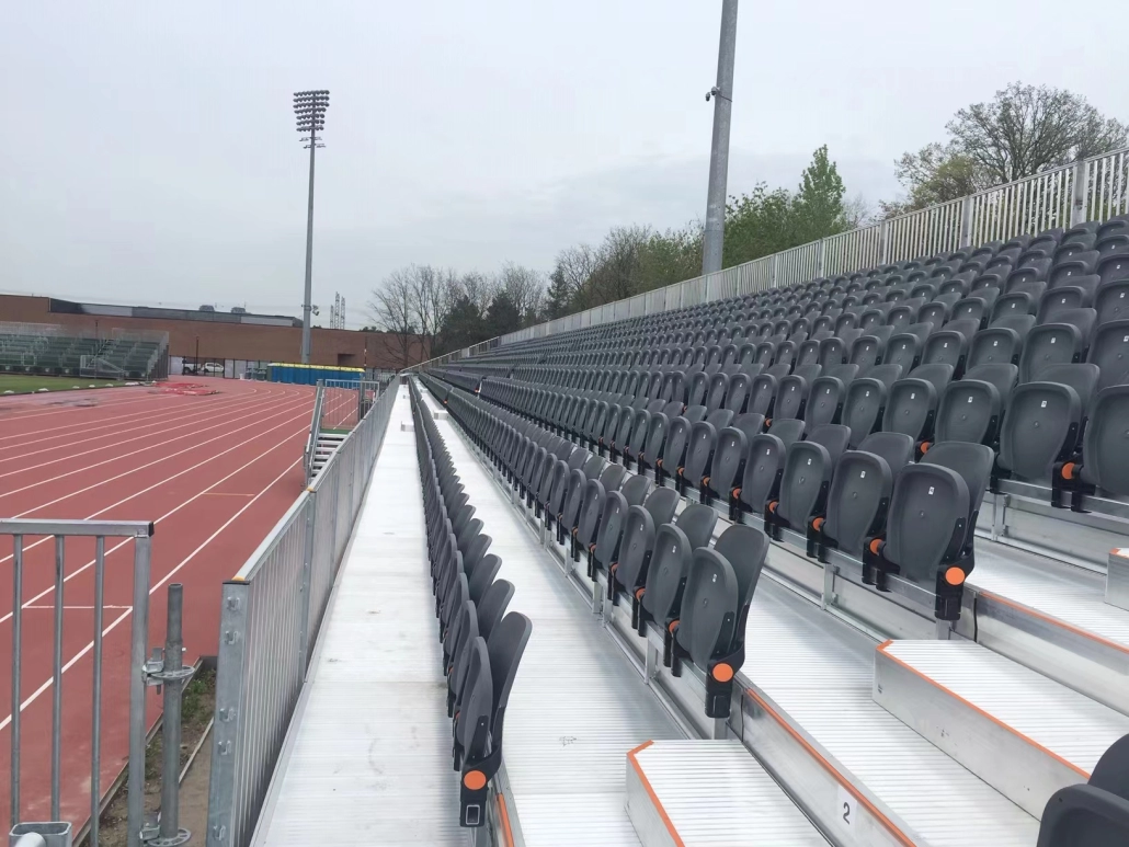 gas-assisted injection molded stadium seats